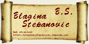 Blagina Stepanović vizit kartica
